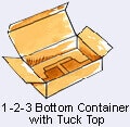 SNAP 0R 1-2-3 BOTTOM CONTAINER WITH TUCK TOP